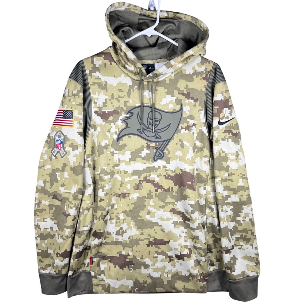 Nike Tampa Bay Buccaneers On Field Hoodie Mens M‎ Camo Salute to Service Dri-Fit